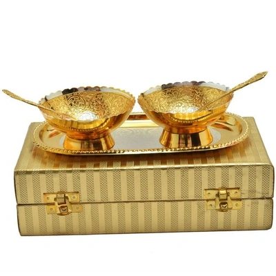 50 Piece - Gold and Silver Plated Diwali Gift Bowl Set