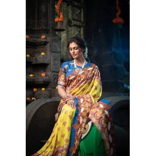 Navratri Saree: Crepe Silk Elegance