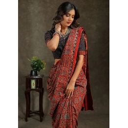 Exquisite Linen Saree: Luxury Blend of Pure Mulmul Cotton Silk