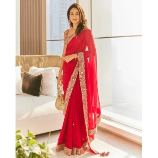 Red Rangoli Silk Sarees