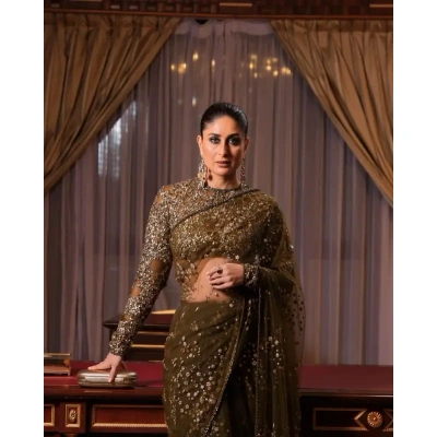 Bollywood Designer Sequin Saree -Embroidered Luxury