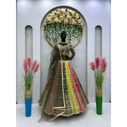 Multicolor Georgette Sequence Lehenga Choli