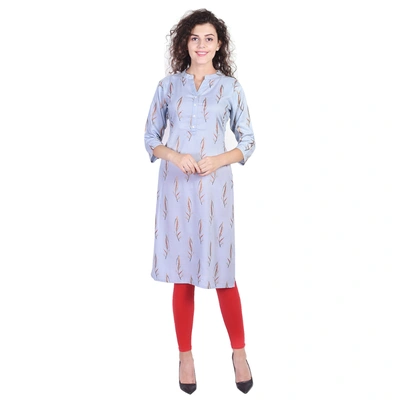 Vihaan Impex Jaipuri Designer Tunic Long Rayon A - Line Women Dress Partywear Kurti for Women