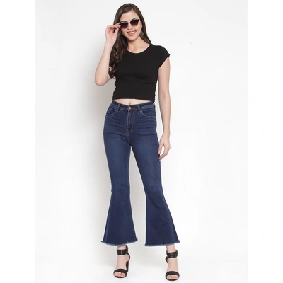 River of Design Free Soul Frayed Botton Flare Jeans