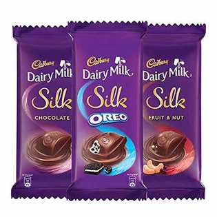 Cadbury Dairy Milk Silk Large Chocolates Combo (2 x Silk Plain 150g, 2 x Silk Oreo 130g and 2 x Silk Fruit and Nut 137g)