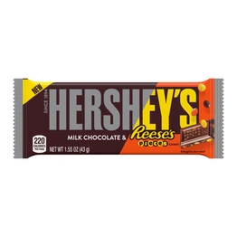 HERSHEY'S Milk Chocolate & REESE'S PIECES Candy Bar, 1.55 Ounce