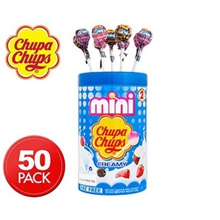 Chupa Chups Mini Creamy Lollipops 50 Unit Jar, 300g