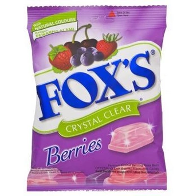 Foxs Crystal Clear Berries Candy, 90 grams