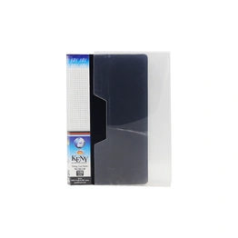 Keny Stationery Multipurpose Visiting Card Organizer Case | Large Capacity: 2 Folders of 240 Cards Each in a Box| Eco-Friendly Made from Recycled Plastic | Transparent Slots Holder | Ideal for Business & Membership Cards | Slim & Portable Book | (754/240B)