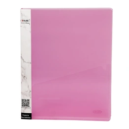 Eslee Punchless Clip File | Best for FC / FS / Foolscap / Legal Size Paper | Transparent Crossline Texture | Timex Clip | (EC21FC)