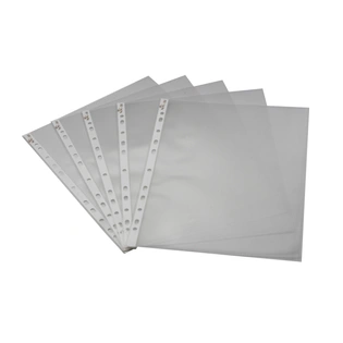 Keny Sheet Protector | Clear Leafs | Best For A4 Size Paper | 11 Punched Holes | 100 Microns | Pack of 50 (810 SPA 100)