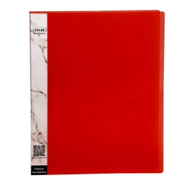 Eslee Ring Binder | Best for FC/ FS / Foolscap / Legal Size Paper | Crossline Transparent Texture | 2D Shaped 25mm Rings | D Shaped Ring Clip | (EC53FC2D25)