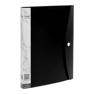 Eslee Display File | Leaves File | Best for FC / FS / Foolscap / Legal Size Paper | 30 Pockets Folder | with Button Flap | (EO112FC30)