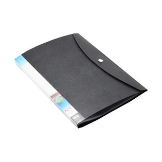 Keny Display File | Clear Leaves | Best for A4 Size | 20 Folders | Plastic Clip | Button Flap | (858A/20F)