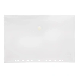 Eslee Transparent Envelope File | Document Folder | Best for FC / FS / Foolscap / Legal Size | with Multi - Hole | Snap Button Closure | (ET296FC Transparent)