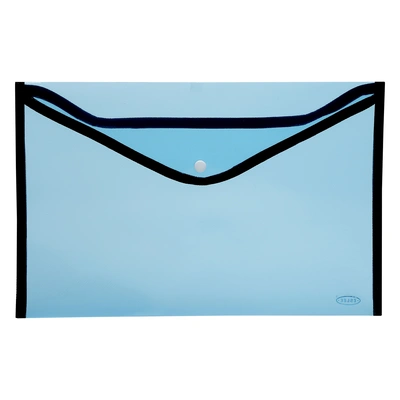 Eslee Crossline Envelope File | Document Folder | Best for A4 Size | with Stitch Border | Crossline Texture | Snap Button Closure | (EC306A4)