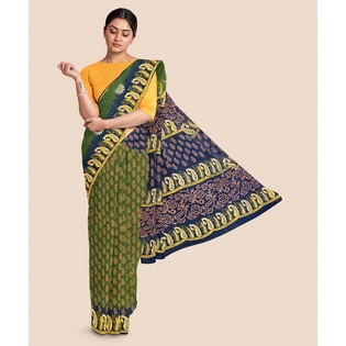 Printed Mulmul Pure Cotton Saree