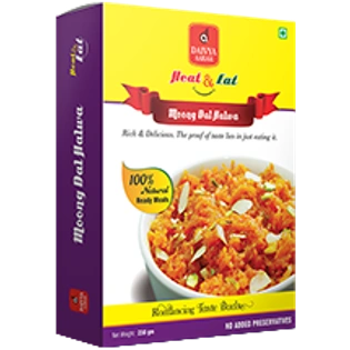 DAIVYA AAHAR'S HEAT & EAT-MOONG DALL HALWA 250GMS-(MRP 140)