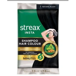 Streax Shampoo Hair Colour Natural Black