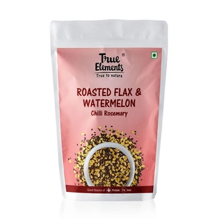 TRUE ELEMENTS FLAX AND WATERMELON SEEDS MIX ROASTED CHILLI ROSEMARY 125GM