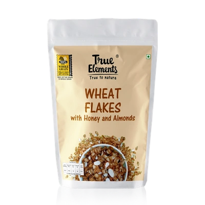 TRUE ELEMENTS WHEAT FLAKES HONEY AND ALMONDS 400GM