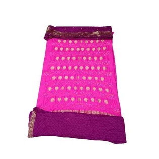 Pink & Magenta Color Pure Silk Bandhani Dress Material