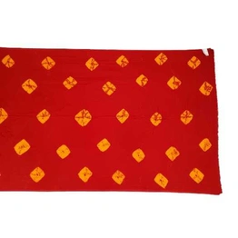 All Over Red Color Art Silk Bandhani Dupatta