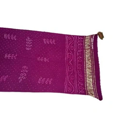 All Over Purple Color Art Silk Bandhani Dupatta