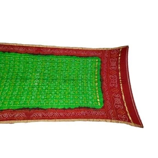 Green & Maroon Color Pure Silk Bandhani Dupatta