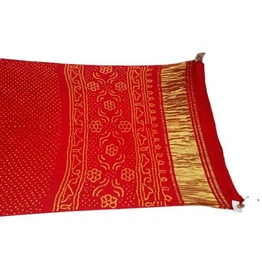 KALA SANSKRUTI RETAIL PRIVATE LIMITED All Over Red Color Pure Gaji Silk Bandhani Saree