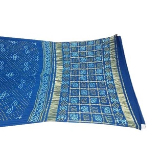 All Over Blue Color Pure Gaji Silk Bandhani Saree