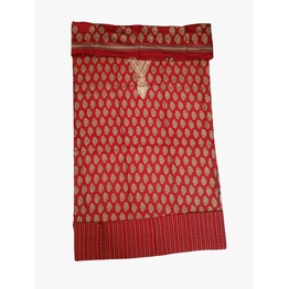 KALA SANSKRUTI RETAIL PVT.LTD. All Over Red Color Cotton Satin Printed Dress