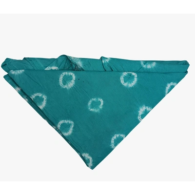 All Over Sea Green Color Cotton Satin Bandhani Than