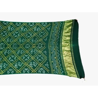 All Over Green Color Art Silk Bandhani Dupatta