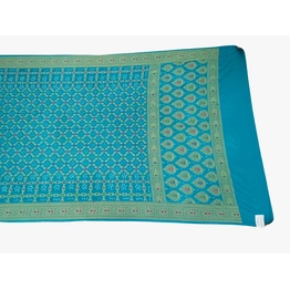 All Over Sea Green Color Dupion Silk Bandhani Saree