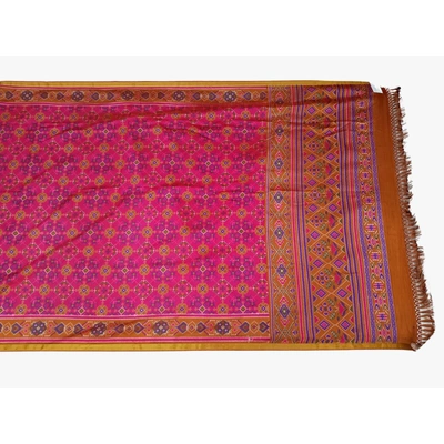 All Over Pink Color Art Silk Print Patola Dupatta