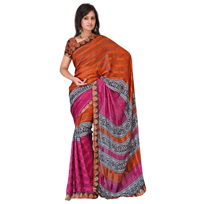 Rust Alpheno Printed Saree 49