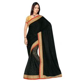 Black Brasso Half Half Saree 507A