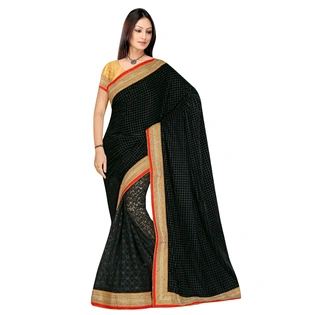 Black Brasso Half Half Saree 507A