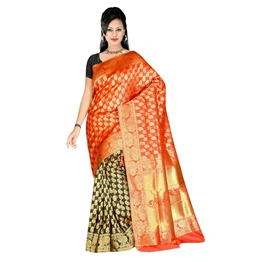 Banarasi Half Half Silk Zari Woven Saree 600