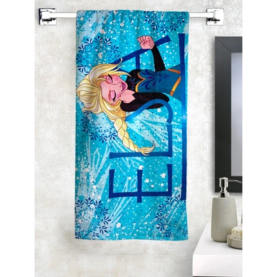 Athom Trendz Disney Frozen Kids Bath Towel 350 GSM 60x120 cm (Blue)(SKU-L1)