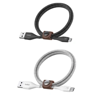 DURATEK PLUS LIGHTNING TO USB-C CABLE,4',BLK