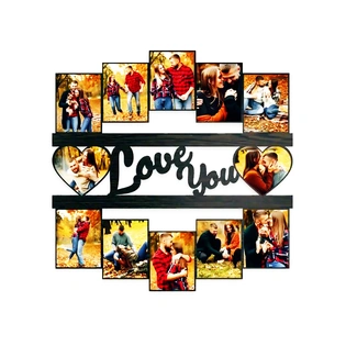 Love You Frame with 12 Photos