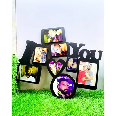 I Love You Text Wooden Frame 8 Photos