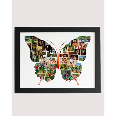 Artistic 42 Photos Special Butterfly Collage Frame