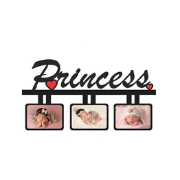 Princess Wooden Photo Frame 3 Photos