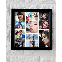 Creative Square Frame with Hearts with 11 Photos