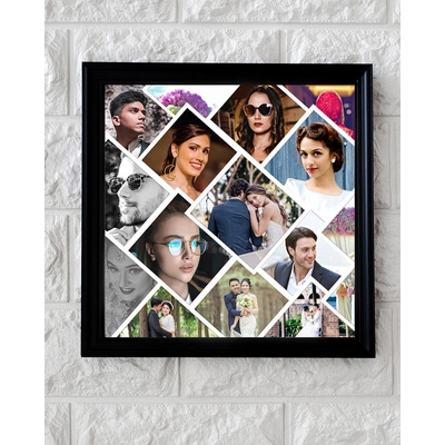 Creative Frame with Hearts with 12 Photos