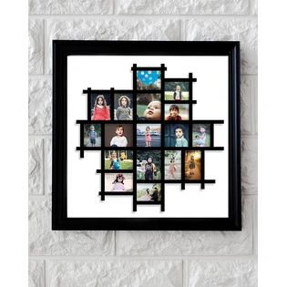 Creative Frame with Hearts with 17 Photos