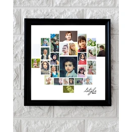 Creative Frame with Hearts with 26 Photos